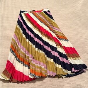 Maeve Colorful Striped A-Line Skirt